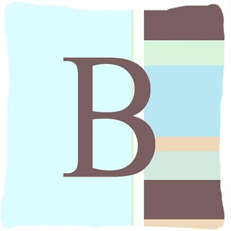 Carolines Treasures Carolines Treasures CJ1003-BPW1414 Letter B Initial Monogram - Blue Stripes Indoor & Outdoor Fabric Decorative Pillow CJ1003-BPW1414